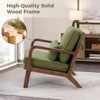 FONTOI Mid Century Modern Accent Chair with Armrests and Waist Cushion Solid Wood Frame for Living Room or Reading Nook, Green, 25.2"*29.92"*30.31" - 2 of 4