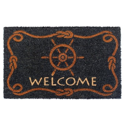 Raj Tufted Welcome Marine Doormat Blue