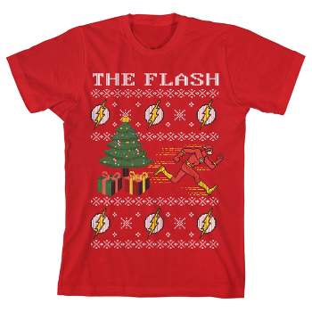 The Flash Christmas Youth Red Graphic Tee