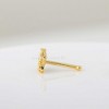 Jewelry Avalanche 20G 14K Yellow Gold Pave Set CZ Butterfly Nose Bone Nose Ring Stud - 4 of 4