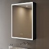 Flora 24''x30'' Medicine Cabinet with Mirrors and Lights, Recessed/Wall Mounted Bathroom Cabinet with 3 Mode Light, Dimmable, Anti-Fog, Black - 3 of 4
