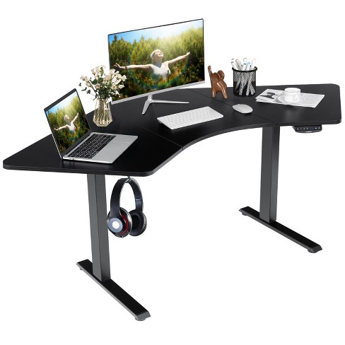 Costway Dual-motor L Shaped Standing Desk Ergonomic Sit Stand Computer  Workstation Touch Control Panel Electric Height-adjustable Desk Home Office  : Target