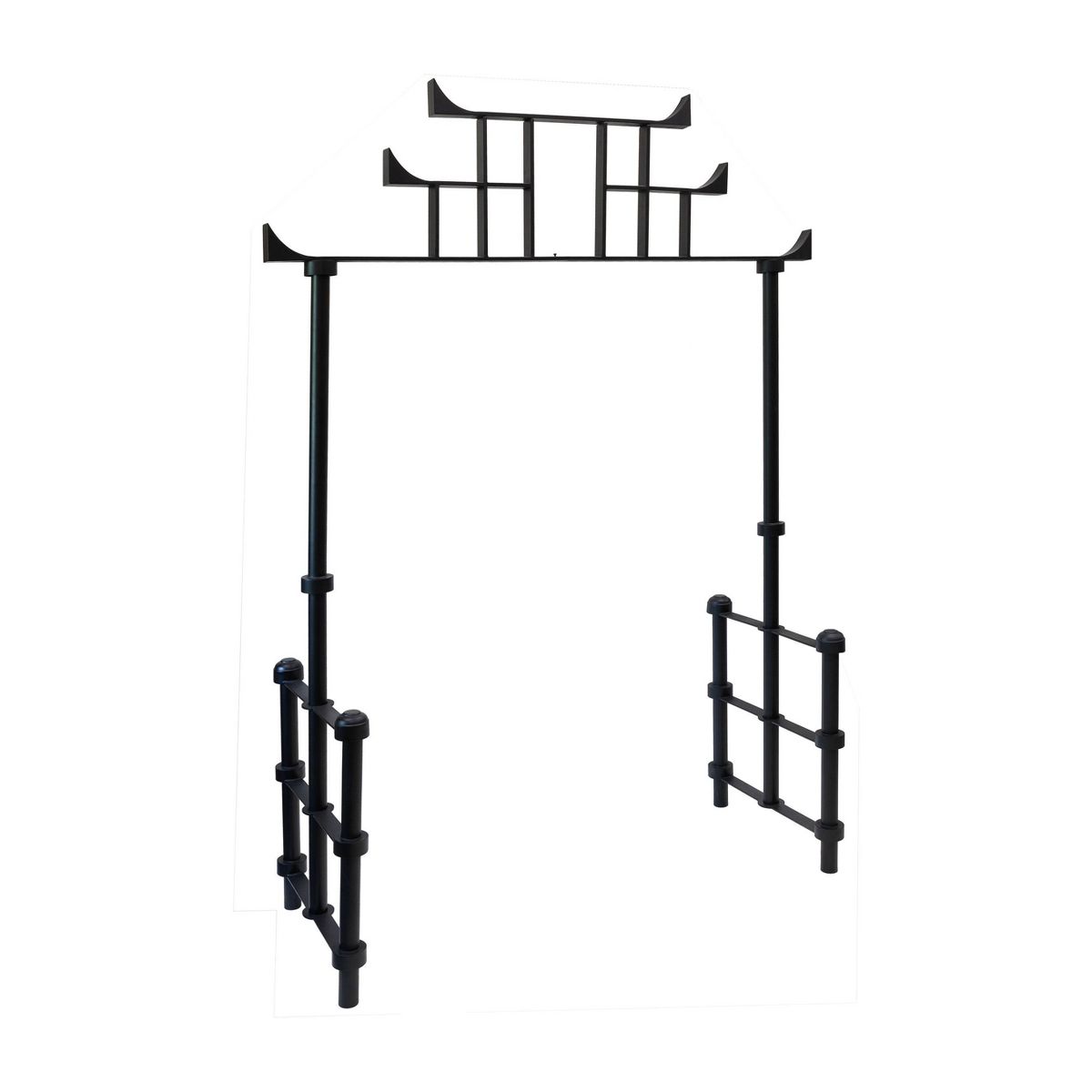 ACHLA Designs 98" Spiked Ground Stakes Wrought Iron Arbor