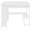 Whisen Morden Design Full Size Loft Bed with Desk and Shelf - 3 of 4