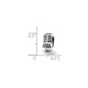 Black Bow Jewelry Microphone Bead Charm in Antiqued Sterling Silver - 2 of 3