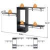 96'' Space-saving Floating Closet Organizer,  Wall-mounted Closet System with Shelves and Hanging Rods - 3 of 4
