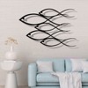 Sussexhome Fish Family Metal Wall Decor for Home and Outside - Wall-Mounted Geometric Wall Art Decor - Drop Shadow 3D Effect Wall Decoration - 2 of 2
