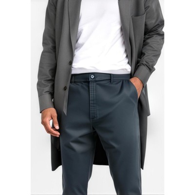 Men Solid Color Loose Fit Casual Pants With Pockets with 2 Pack For Daily Wear Straight Leg Long Dress Plain Going Out