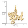 Black Bow Jewelry 14k Yellow Gold Baby Girl Charm or Pendant, 19mm - 2 of 4