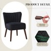 Modern Velvet Accent Chair for Living Room ¨C Mid-Century Wingback Lounge Chair with Solid Wood Legs, 300lb Capacity ¨C Plush Upholstered Armchair - 4 of 4