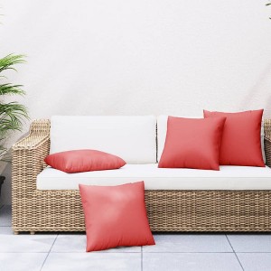 vidaXL Sofa Cushions 4 pcs Red 23.6"x23.6" Fabric - 1 of 4
