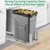 Pull Out Trash Can Under Cabinet, Stainless Steel Slide Out Garbage Can Shelf Under Sink, Adjustable Slide Out Shelf for Waste Can Under Kitchen Sink - 3 of 4