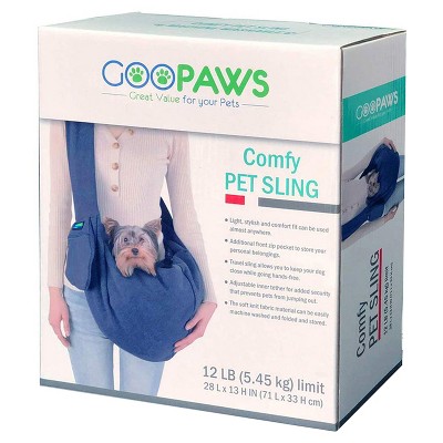 JESPET & GOOPAWS: Comfy Pet Sling Bag - Navy Blue -Small Dogs & Cats Up to 12lbs