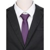 INSPIRE CHIC Men's Solid Color Classic Textured Neck Ties for Formal - 4 of 4