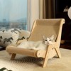 Hachikiko 2-in-1 Cat bed and Scratching Post, Durable Linen Rope Pet Rest Chair with Sturdy Wood Frame - Comfortable Lounging & Scratching Spot - 2 of 4