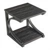 Maliang 23.8 Inch Modern Coffee Table With Storage, Solid Wood Special Shape Coffee Table - 2 of 4