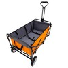 SKRAN Foldable Wagon Cart,Supports 360 lbs All-Terrain Wheels Beach Utility Wagon Grocery Cart with strapping system,for Camping Shopping - 4 of 4