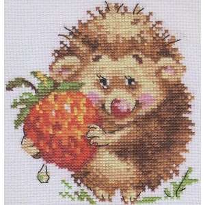 Alisa Hedgehog with Strawberries 0-51 Counted Cross-Stitch Kit : Target