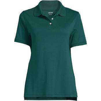 Lands' End School Uniform Women's Tall Short Sleeve Interlock Polo Shirt