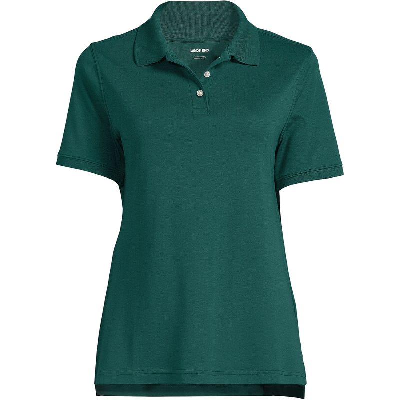 Lands' End School Uniform Women's Tall Short Sleeve Interlock Polo Shirt, 1 of 6