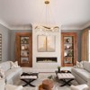 LLHZSY Modern Elegant Wave Crystal Chandelier with Adjustable Height - W23 31/50"- Gold/Chrome - 3 of 4