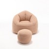 CAVINAS Bean Bag Chair Floor Chair with Upholstered Footrest Comfy Chair with Memory Foam for Living Room, Bedroom - 4 of 4