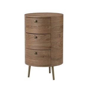 Maddalena 26'' Tall Drum 3- Drawer End Table Storage Cabinet|KARAT HOME - 1 of 4