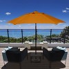 9' x 9' Aluminum Market Patio Umbrella with Crank Lift and Push Button Tilt Tuscan - Astella: Water-Resistant, Fade-Proof - image 4 of 4