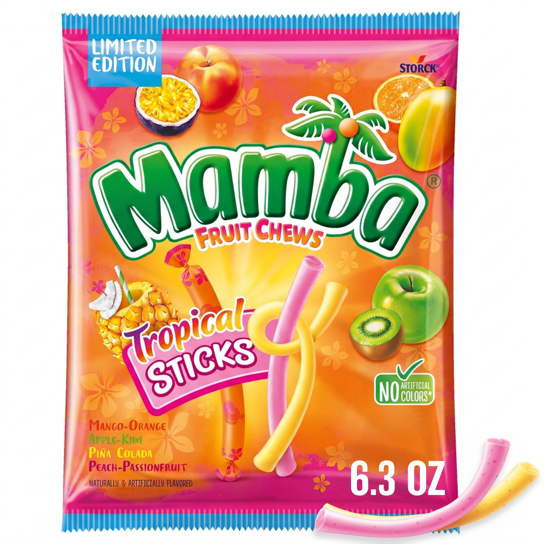 Mamba Tropical Candy Sticks - 6.3oz