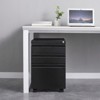 Metal Mobile File Cabinet with Lock, Under Desk Filing Storage Cabinet, Rolling Filing Storage Cabinet For Home Office Study Room - 2 of 4