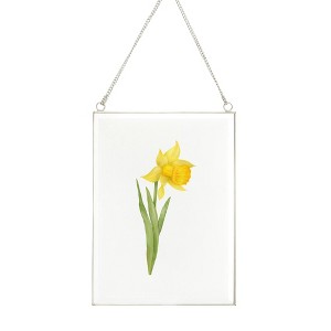 Personalization Mall Birth Month Flower Hanging Glass Wall Decor - 1 of 1