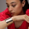 Women's Ribbed Statement Bracelet - California Gold - 3 of 4