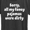 Women's - Instant Message - Fancy Pajamas Dirty Short Sleeve Graphic T-Shirt - 2 of 4