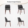 GustoWave Upholstered Dining Chair Set of 2 with Love Backrest, Modern Kitchen Chairs with Solid Wood Legs - 2 of 4