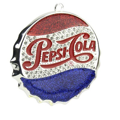 Northlight 3" Blue and Red "PEPSI COLA" Bottle Cap Logo Christmas Ornament