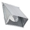 Lambro® 6-In. 26-Gauge Galvanized Steel Fresh Air Intake Wall Vent with Wire-Mesh Screen and 3-In. Pipe, No Damper, 3460GNDMS in Silver - 2 of 4