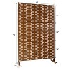 Grungis Matrix Metal Decorative Patio Screens,Freestanding Privacy Fence Panels Screen in Bricks Pattern for Deck Balcony Patio,76" H×48" W - 2 of 4