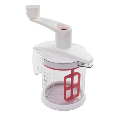 Tovolo Quick Mix Batter Blender Candy Apple Red, White