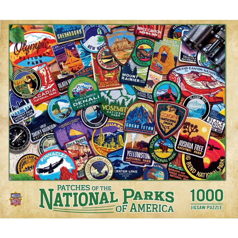 MasterPieces National Parks - Patches Collage 1000 Piece Adult Jigsaw Puzzle 19.25" by 26.75", 1 of 7