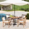 MOEPISY Set of 2 Stackable Outdoor Dining Chair with Acacia Wood Frame - 2 of 4