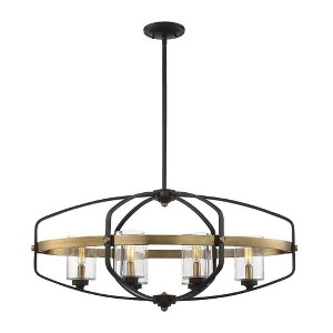 Savoy House Kirkland 6 - Light Chandelier in  English Bronze/Warm Brass - 1 of 4