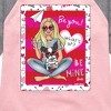 Girls' - Barbie - Hello Lovely Barbie Shirt Tail Raglan Graphic T-shirt - 2 of 4
