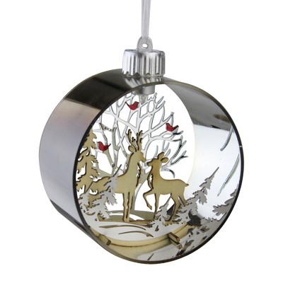 Northlight 5" Pre-Lit Silhouette Glass Lights Christmas Ornament - Warm White