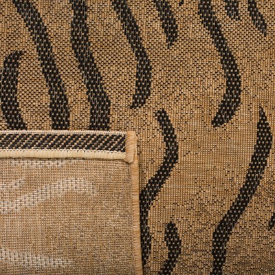 Gold and Black Animal Print Indoor/Outdoor Area Rug