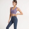 Anna-Kaci Active Women's Scoop Neck Sports Bra with Wide Shoulder Straps and Seamless Fitted Design - 3 of 4