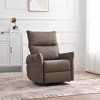 Okak Rocking Recliner Chair with Side Pocket 360° Swivel Nursery Accent Chair Small Glider Chair for Living Room Bedroom Home Theater - 2 of 4