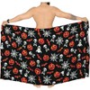 LA LEELA Men's Pareo Halloween Costumes Skull Pumpkin Party Swim Trunks Swimwear Summer Sarong Full Beach Wrap for Men One Size Black, Pumpkin - 4 of 4