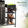 MOEPISY Golf Storage Organizer for Garage, Golf Bag Stand for Single Golf Bag and Equipment Accessories, Black - 3 of 4