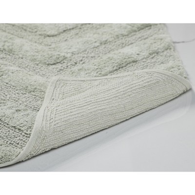 Dark Sage Cotton Tufted Non-Slip Toilet Lid Cover 18" x 20"