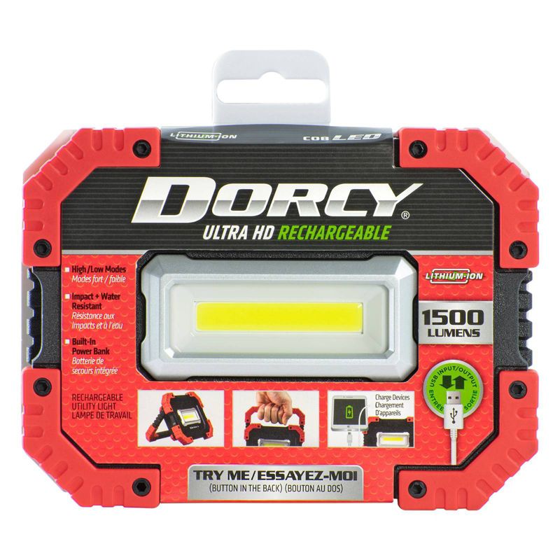Dorcy 1500 Lumens USB Rechargeable LED Worklight, 1 of 10
